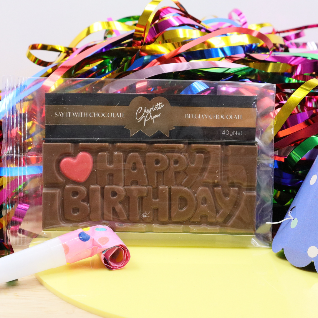 Charlotte Piper Happy Birthday Chocolate Bar