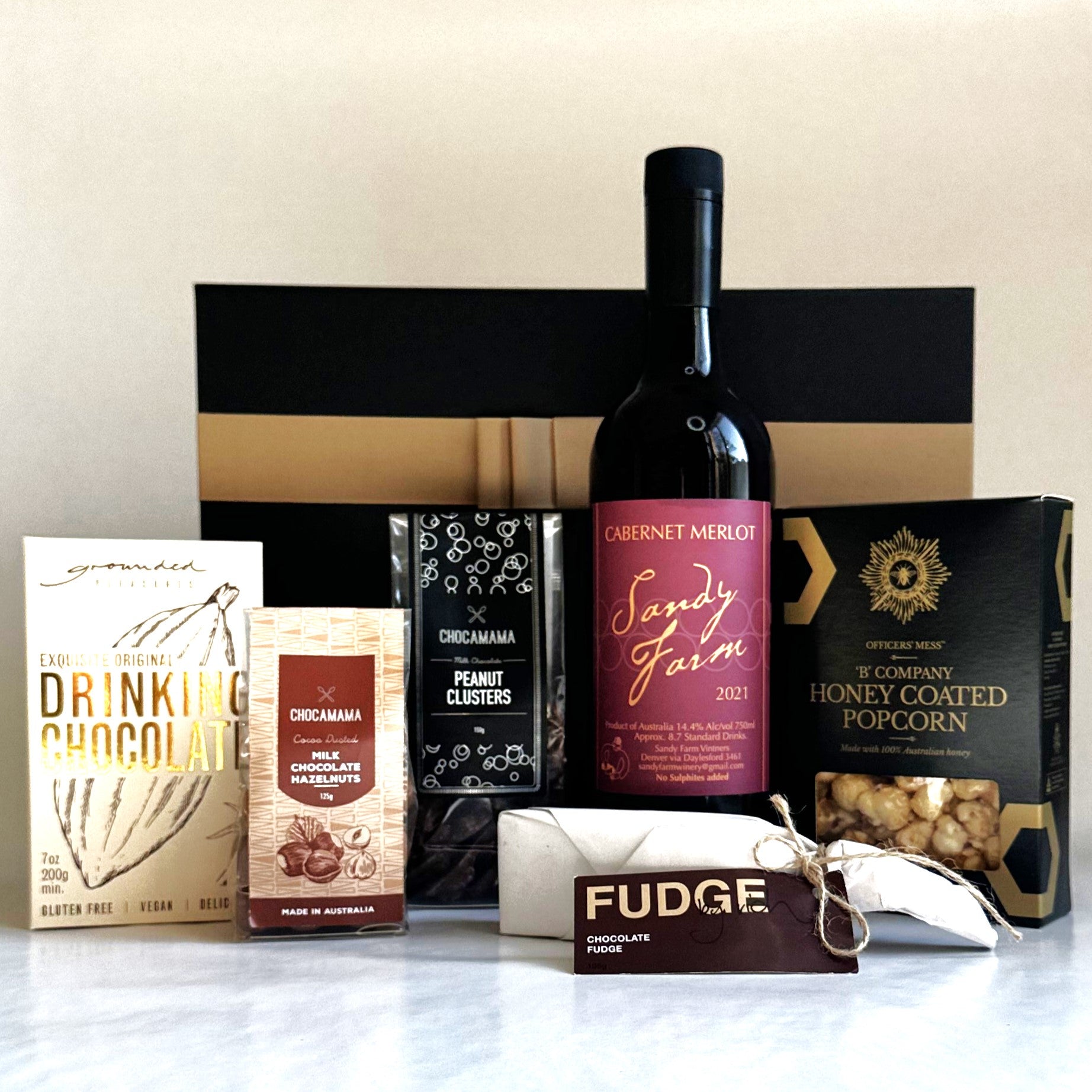 Red Wine & Treat Gift Hamper 